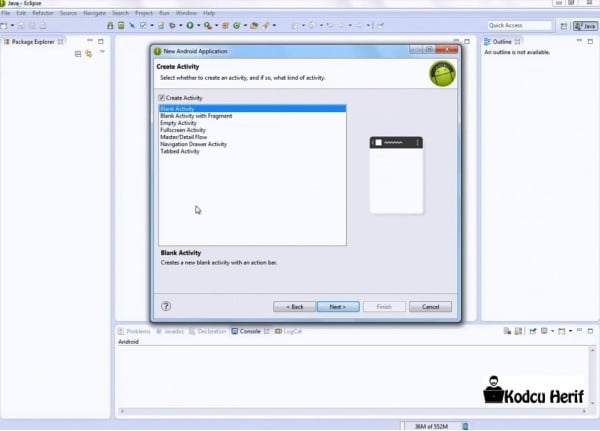 Eclipse Programı ve Android Uygulama Oluşturma