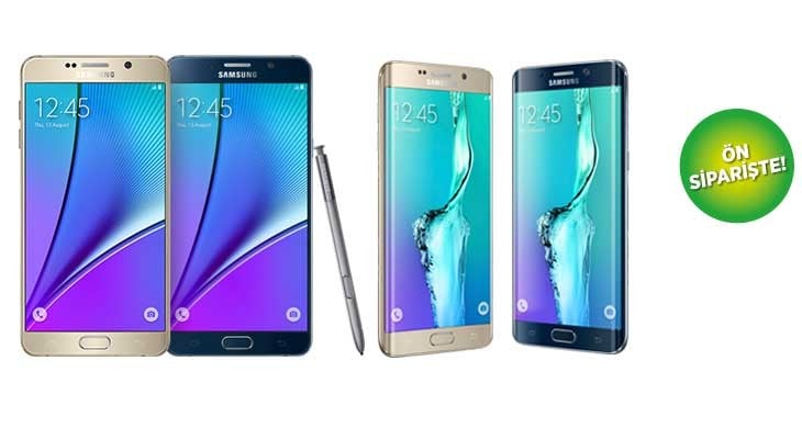 Samsung Note 5 ve S6 Edge+ Fiyatları Belli Oldu